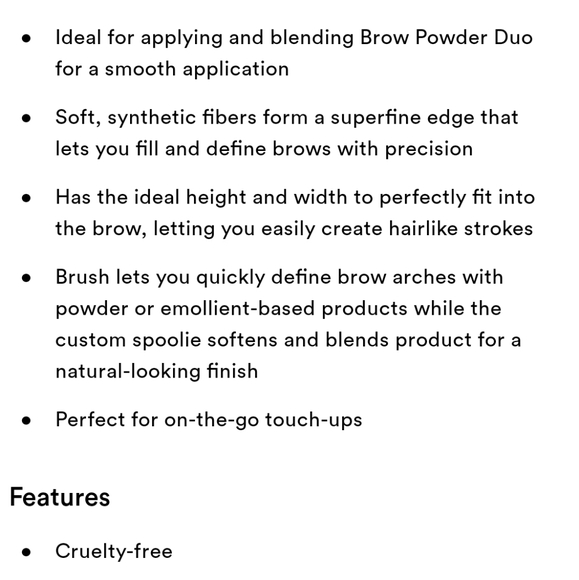 ANASTASIA BEVERLY HILLS BRUSH 7B DUAL-ENDED TAPERED ANGLED BROW BRUSH. - Picture 6 of 6